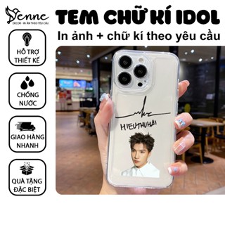 Tem dán chữ ký idol và ảnh, Tem dán chữ ký theo yêu cầu. Tem dán chữ kí độc đáo trên ốp đt, ipad