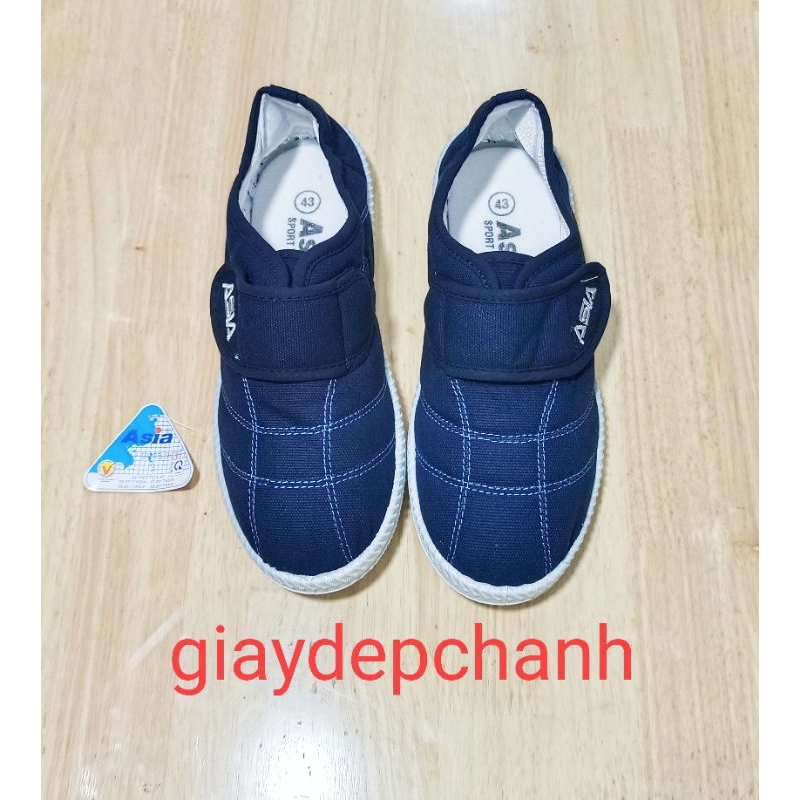 M09 Giày bata vải dán xanh Nam ASIA