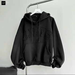 Áo Khoác Hoodie Form Rộng Chữ Nổi JJAYS