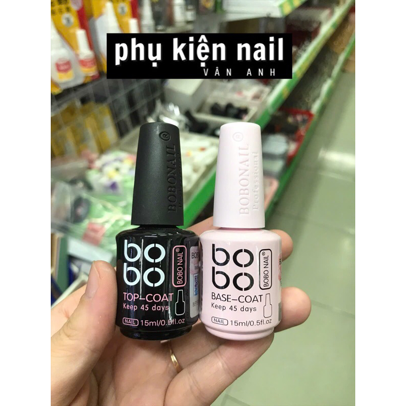 Top - Base BoBo Siêu Bền , Siêu Bóng Nail 15ml