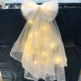 Voan cô dâu, voan cài tóc cô dâu kèm đèn led Bờm vương miện đồ chơi ánh sáng giáng sinh trung thu
