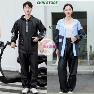 Áo Mưa Bộ Nam Nữ CAO CẤP Chất Liệu Dẻo Bền Bỉ Chống Thấm Toàn Thân Có Khoá Kéo Và Nút Bấm