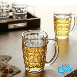 Bộ 12 Ly Quai Bia Thuỷ Tinh HF316VN / Cốc Uống Bia Quai Cầm Thuỷ Tinh 375ML