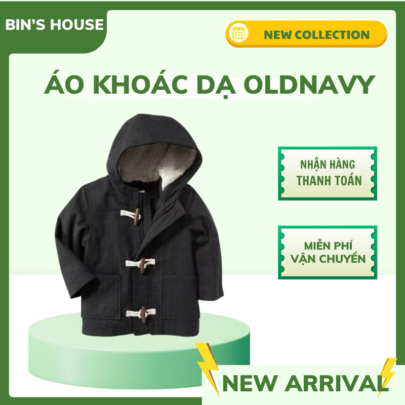 ÁO KHOÁC DẠ OLD NAVY sz 2-5y