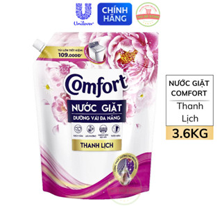 Nước Giặt Comfort Dưỡng Vải Hương Thanh Lịch - Túi 3.6KG