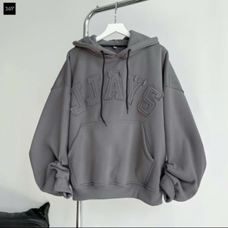 Áo Khoác Hoodie Form Rộng Chữ Nổi JJAYS