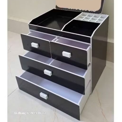 Tủ đựng mỹ phẩm 4 tầng đen