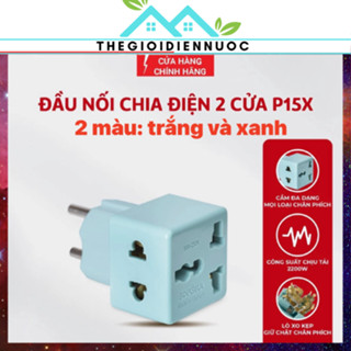  Đầu nối chia điện đa năng 2 cửa SOPOKA 2200W hàng chính hãng ổ cắm điện 3 chấu đầu chuyển 3 chân ra 2 