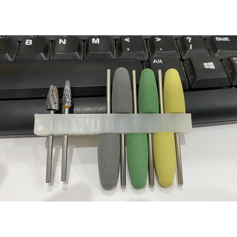 Trọn bộ kit mài chỉnh và đánh bóng hàm nhựa giả tháo lắp 8 chi tiết