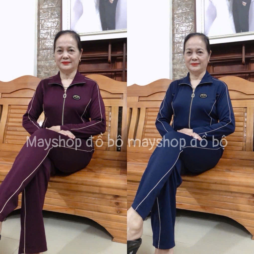 Bộ đồ trung niên thu đông nữ chất thun Umi cao cấp