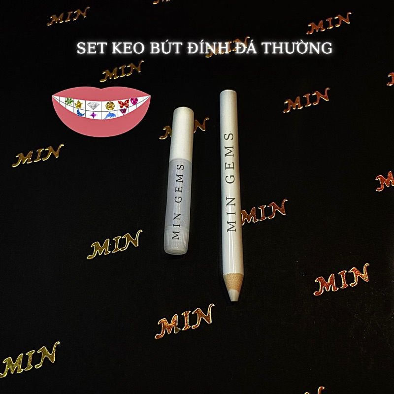 Set keo bút đính đá răng thường, keo bút đính gems răng, đính charm răng ( có hoả tốc Hà Nội )