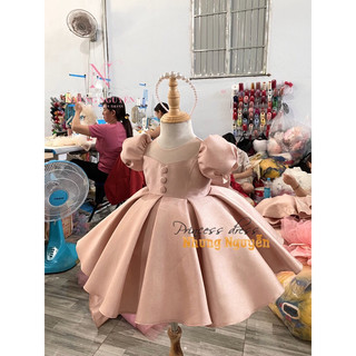 VÁY CÔNG CHÚA CÁNH ÉN Nhung Nguyễn Váy Đầm Công chúa Bé Gái Cao Cấp Tặng Kèm Cài