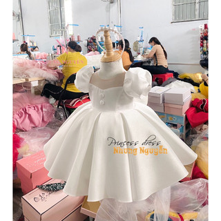 VÁY CÔNG CHÚA CÁNH ÉN Nhung Nguyễn Váy Đầm Công chúa Bé Gái Cao Cấp Tặng Kèm Cài