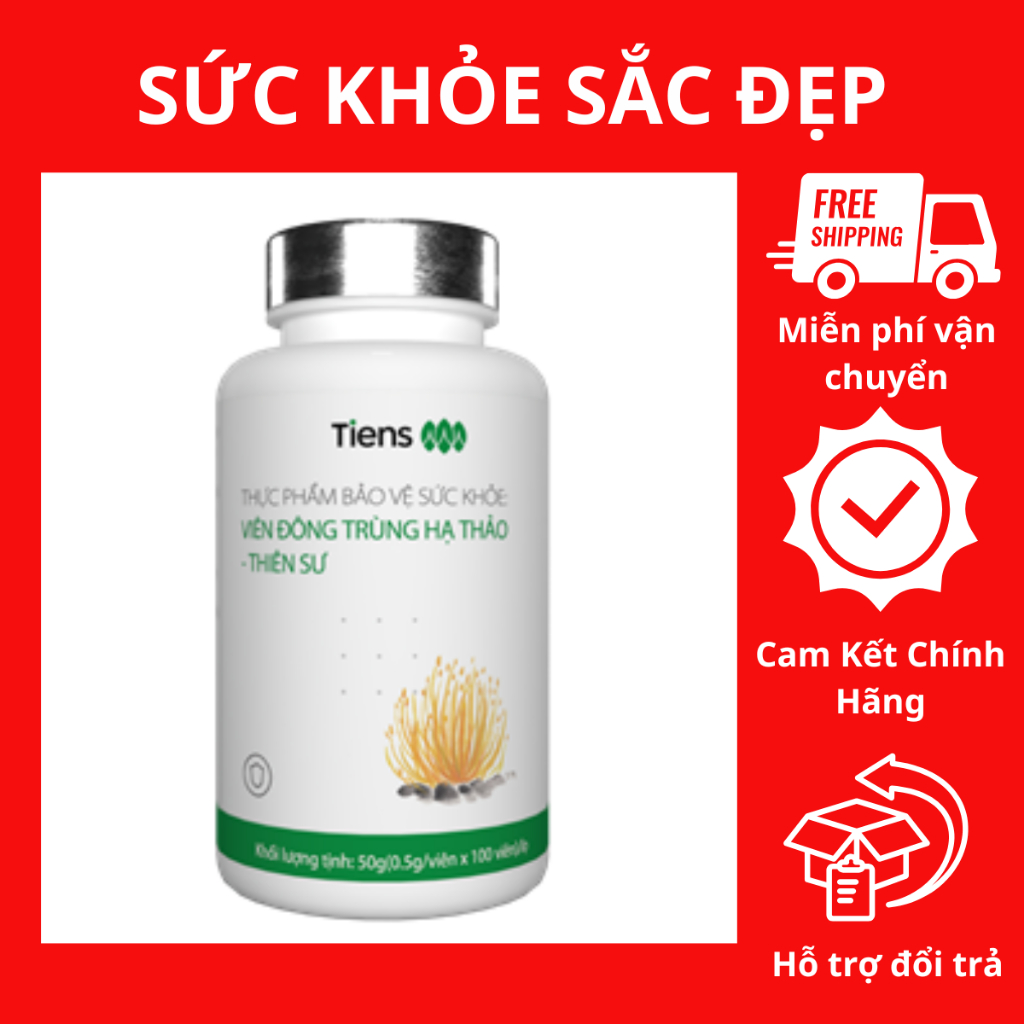 [DATE T10/2025] Viên đông trùng hạ thảo Thiên Sư - 100 Viên