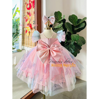 Váy Công Chúa Ngựa Thân Pony Unicorn Nhung Nguyễn Váy Đầm Công chúa Bé Gái Cao Cấp Tặng Kèm Cài