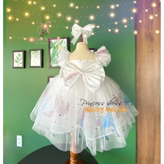 Váy Công Chúa Ngựa Thân Pony Unicorn Nhung Nguyễn Váy Đầm Công chúa Bé Gái Cao Cấp Tặng Kèm Cài