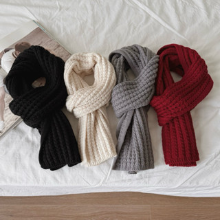  LAROSABYH Khăn choàng cổ len đủ màu unisex ấm áp mùa thu đông 2024  K032  