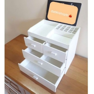 Tủ đựng mỹ phẩm 4 tầng trắng , tủ mini
