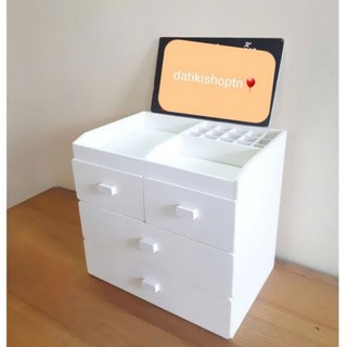 Tủ đựng mỹ phẩm 4 tầng trắng , tủ mini