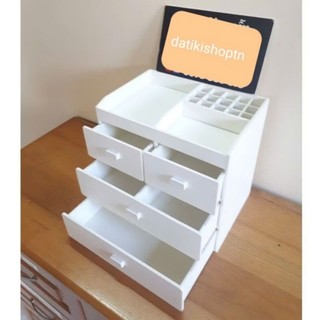 Tủ đựng mỹ phẩm 4 tầng trắng , tủ mini