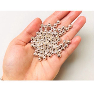 Combo 50 bi bạc chuẩn 925 làm vòng handmade bảo hành đánh sáng miễn phí