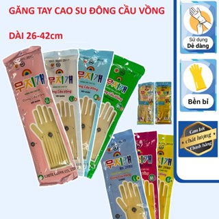 [ĐỦ SIZE] Găng tay cao su rửa chén, rửa bát đủ size, găng tay Hợp Thành, găng tay Đông Cầu Vồng, găng tay Sắc Cầu Vồng