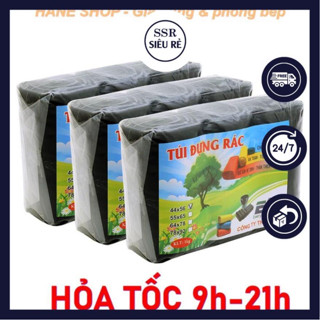 Combo 3 Cuộn Túi Đựng Rác SSR Tự Phân Hủy Size 55cmx65cm Bao Đựng Rác Sinh Học Bảo Vệ Môi Trường