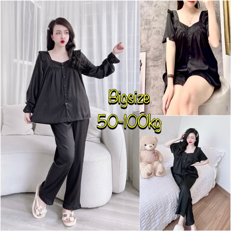 Đồ Bộ Bigsize Lụa Cao Cấp - Hàng Thiết Kế, Form chuẩn, Chất Mát