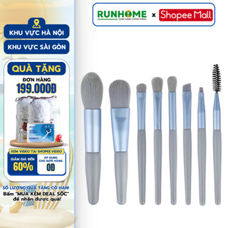 Set 8 Cọ Trang Điểm RUNHOME Lông Mềm Dành Cho Người Mới Bắt Đầu Trang Điểm