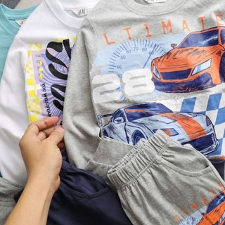 set bộ cotton dài tay Bé trai đại