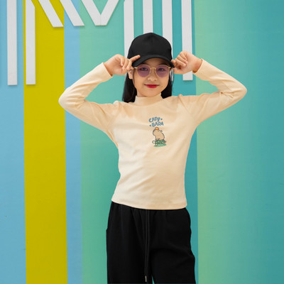 Áo thun tay dài trẻ em chất liệu cotton bozip Loza G0221
