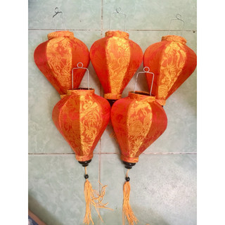 {GIÁ GỐC TẠI XƯỞNG} Combo 10 đèn lồng Hội An vải lụa size 20 cm đủ màu