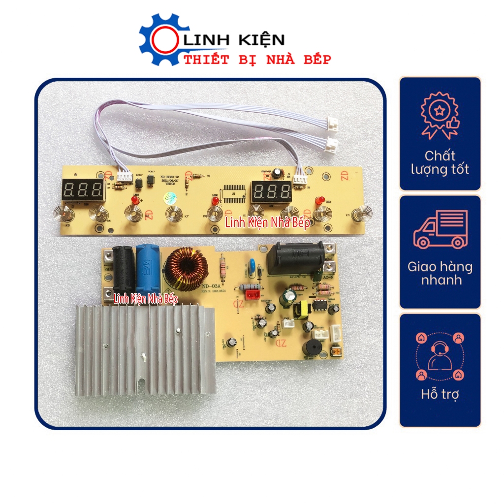 Bo mạch nguồn bếp từ đôi Sunhouse SHB9111MT, SHB9005-EC, SHB9122MT, SHB8100