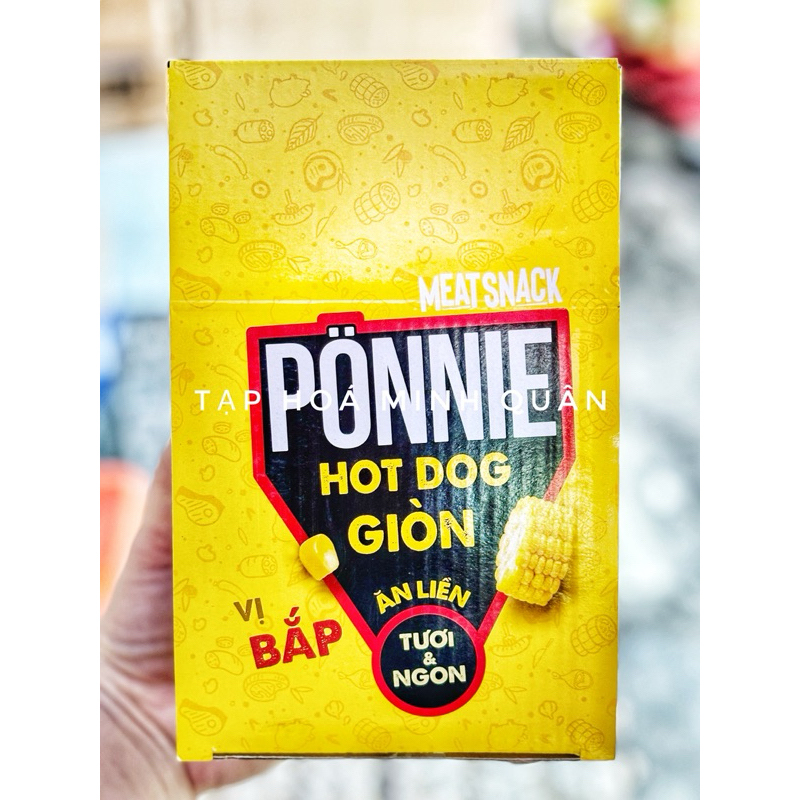 HOTDOG ĂN LIỀN PONNIE [ 28G X 20 CÂY] ( VỊ BẮP/ VỊ CAY/ VỊ GIÒ LỤA)