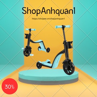 Xe đạp scooter ba bánh cân bằng biến dạng tám trong một đa chức năng dành cho trẻ em 2-8 tuổi