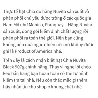 Hạt Chia Mỹ Nutiva Chia Seeds 907g