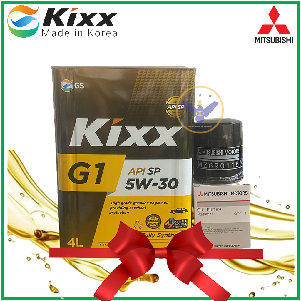 COMBO Dầu nhớt KIXX 5W30,lọc nhớt xe Mitsubishi Xpander, Xforce, Attrage, Mirage