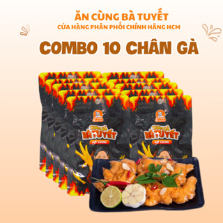 Combo 10 chân gà TÊ CAY RÚT XƯƠNG Ăn Cùng Bà Tuyết 26g/gói