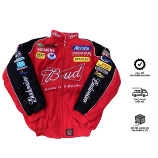 Áo Khoác Dù Nam Nữ dùng đi Phượt BUD áo khoác biker racing có dây kéo