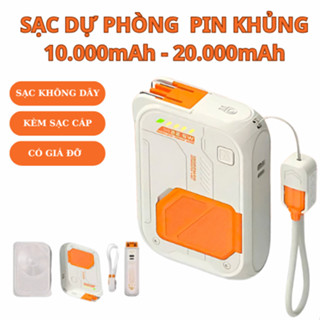 Cục Sạc Dự Phòng Sạc Nhanh 22.5W, Sạc Điện Thoại Không Dây Thiết Kế Siêu Tiện Lợi Nhỏ Gọn