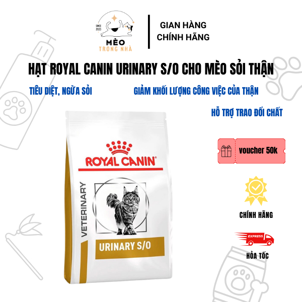 Hạt Royal Canin Urinary cho mèo sỏi thận, bàng quang, tiểu dắt - Thức ăn cao cấp cho mèo tiết niệu