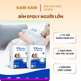 Tả Quần Người Già EPOLY M10/ L10/ XL10 Cao Cấp Túi 10 Miếng