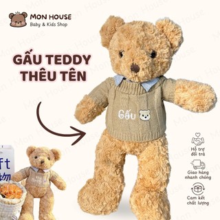   Qùa Tặng Ý NGhĩa   Gấu Bông Teddy thêu tên cho bé theo yêu cầu Món quà ý nghĩa dành tặng người thương 