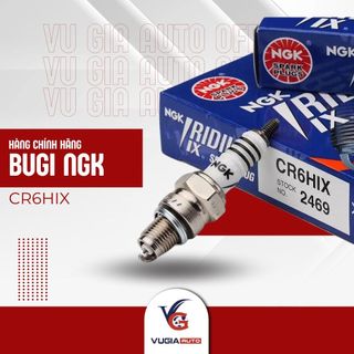 Bugi NGK IRIDIUM - CR6HIX [HÀNG CHÍNH HÃNG] (dòng cao cấp - chân ngắn) cho xe DREAM, DREAM II, WAVE 100