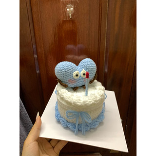 Bánh kem bằng len handmade size 11cm và 13cm (không mở nắp,không kèm hộp ạ)(lựa mẫu ib shop nha💐💐)