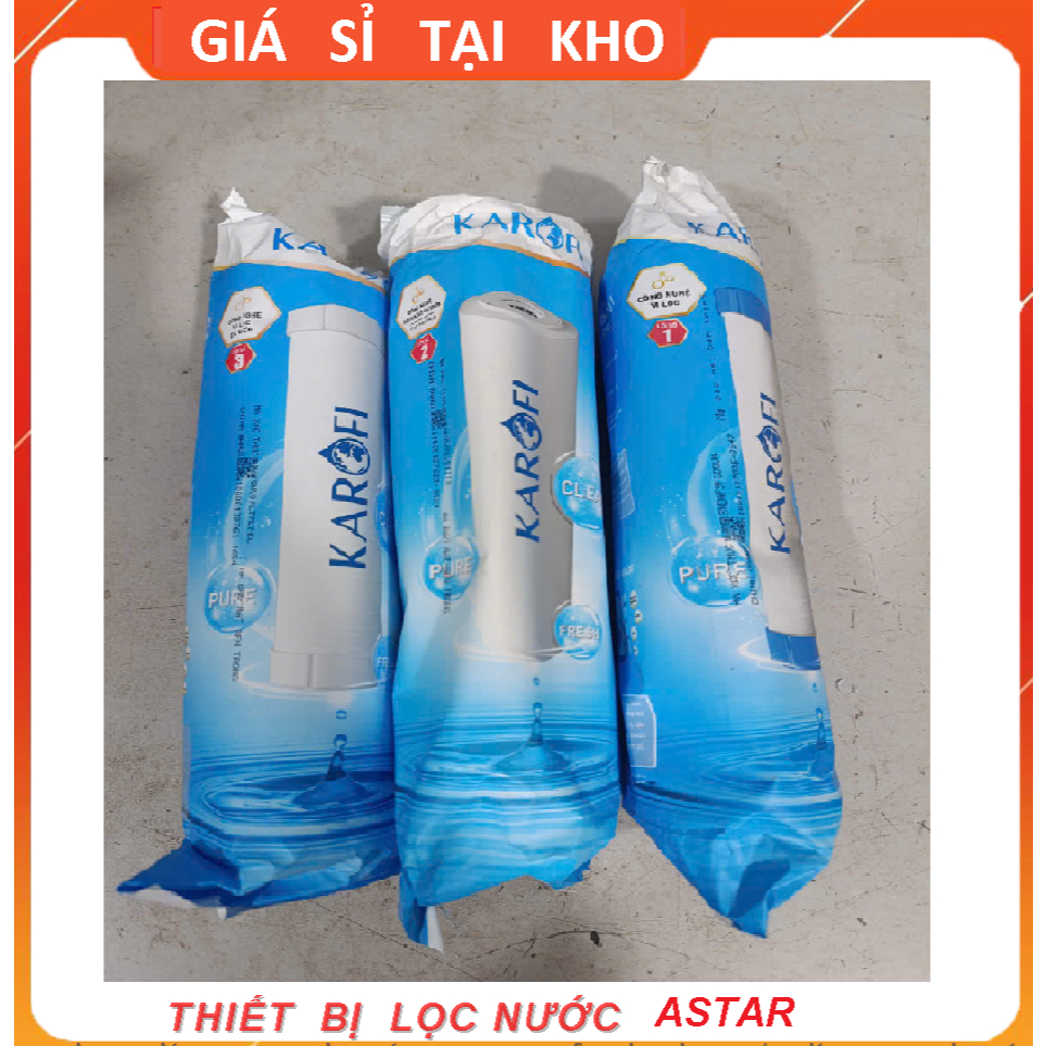 CHÍNH HÃNG ♥♥ BỘ LÕI LỌC THÔ 123 KAROFI ♥♥ LÕI LỌC NƯỚC KAROFI 123 ♥♥ LÕI LỌC MÁY RO