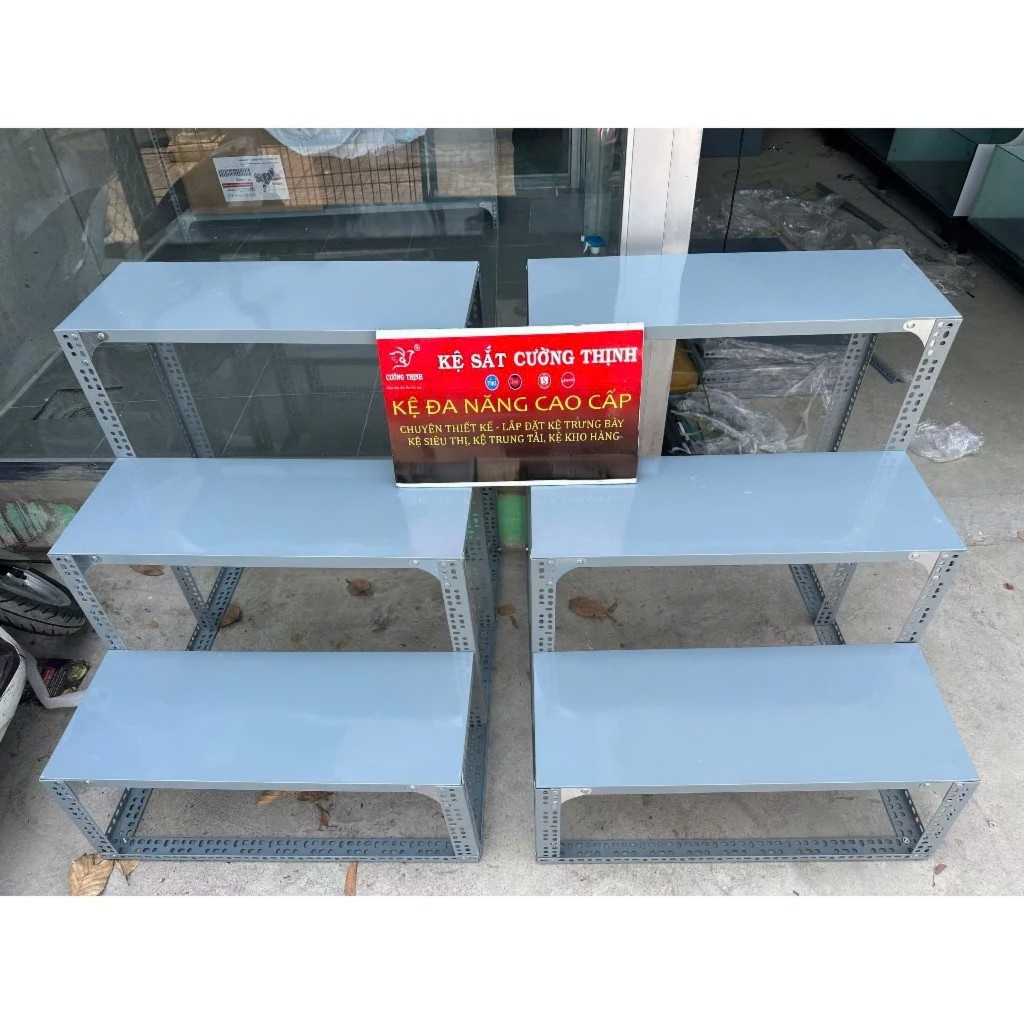 Kệ Bậc Thang V lỗ Rộng 40cm, Kệ Trưng Bày Sản Phẩm, 3 tầng, 4 tầng