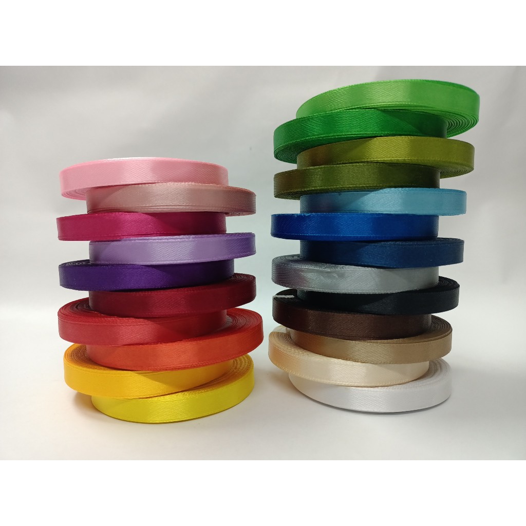 Ruy băng lụa satin 1cm - Cuộn 25 Yards/Cuộn
