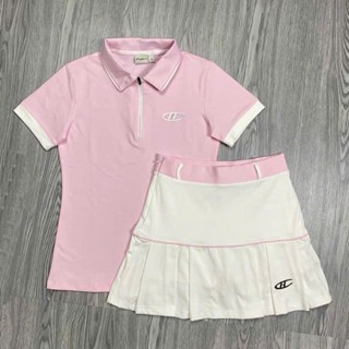 Bộ tập pickleball nữ áo Polo chân váy, quần áo tập gym cầu lông, đạp xe nữ chất đẹp BGM81