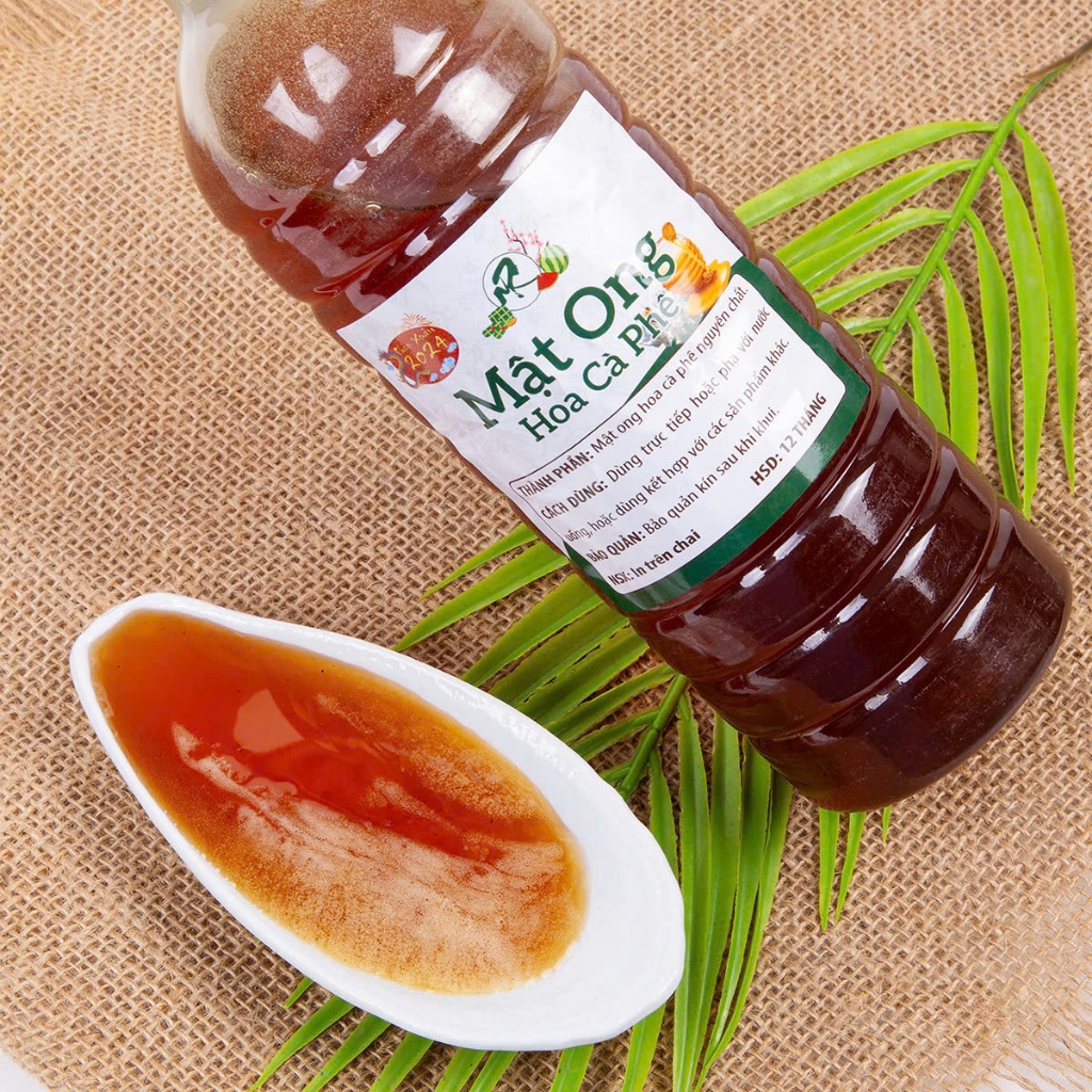 500ml Mật ong hoa cà phê nguyên chất. Có hồ sơ công bố, xuất hóa đơn công ty đầy đủ
